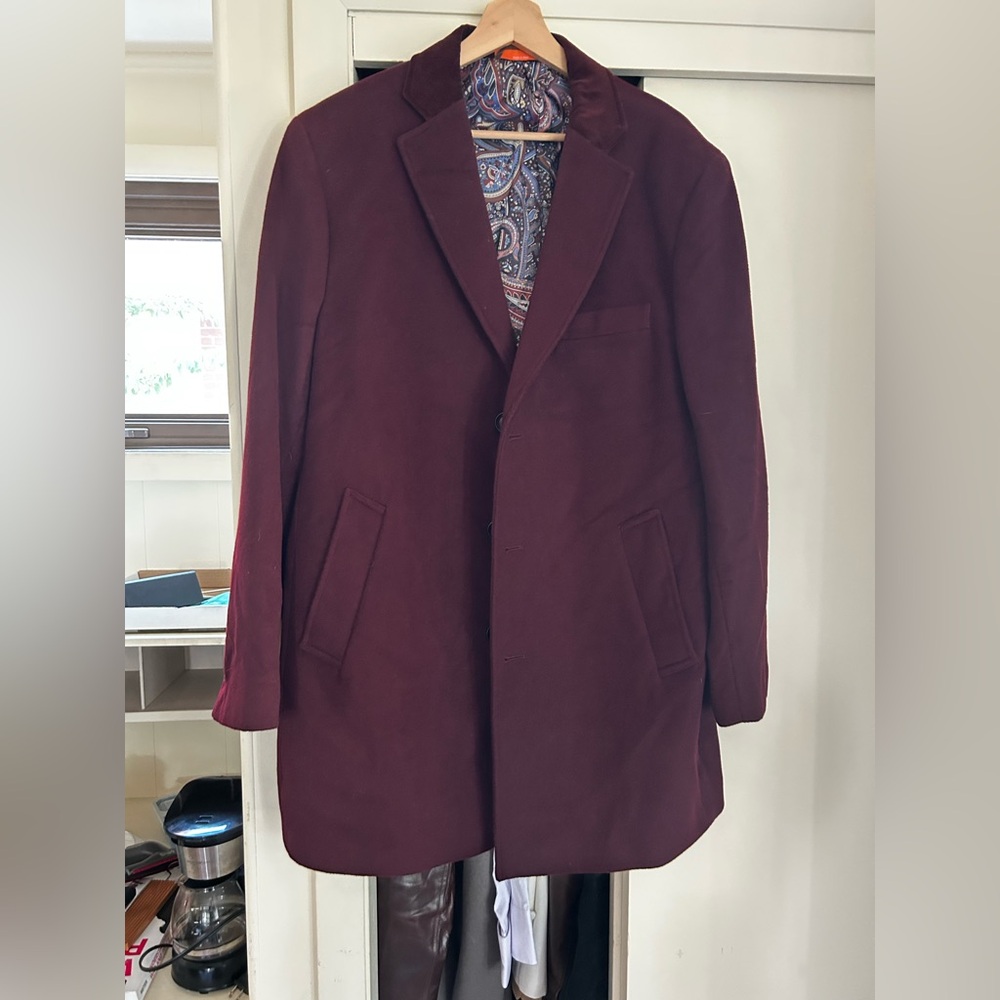 TALLIA Burgundy Trench Coat